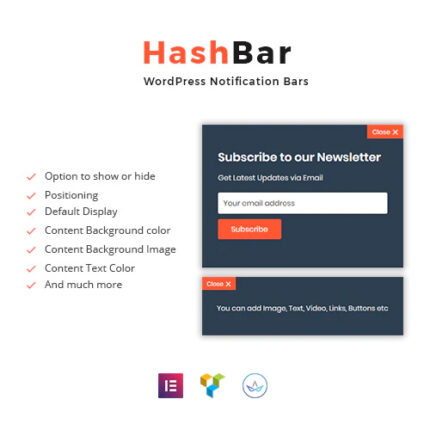 HashBar Pro WordPress Notification Bar