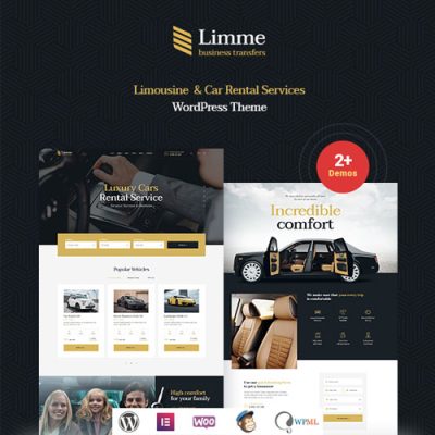 Limme Limousine Transfers & Car Dealer WordPress Theme + RTL