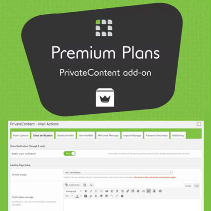 PrivateContent  Premium Plans Add on