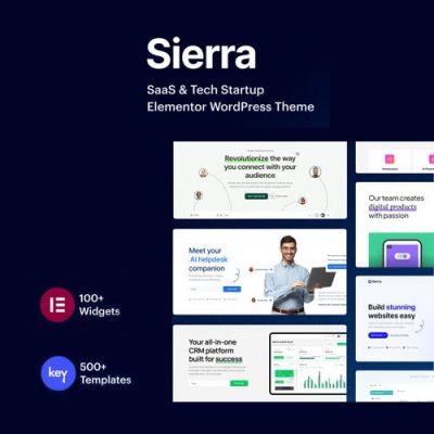 Sierra SaaS & Tech Startup Elementor WordPress Theme