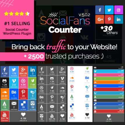 SocialFans  WP Responsive Social Counter Plugi