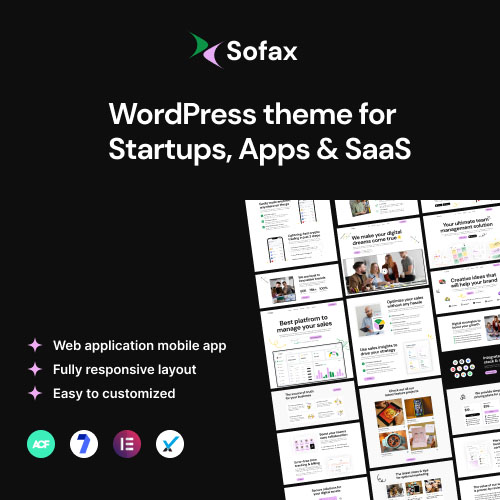 Sofax Sofax Software & Startup WordPress Theme - Image 1