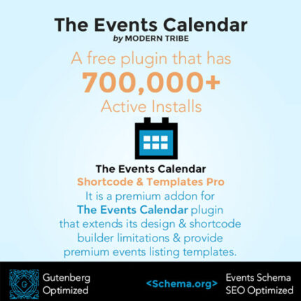 The Events Calendar Shortcode and Templates Pro WordPress Plugin