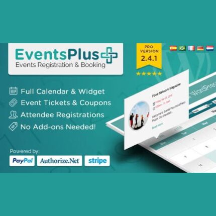 WP EventsPlus Events Calendar Registration & Booking