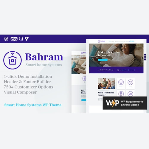 bahram Smart Casa Home Automation & Technologies WordPress Theme - Image 1