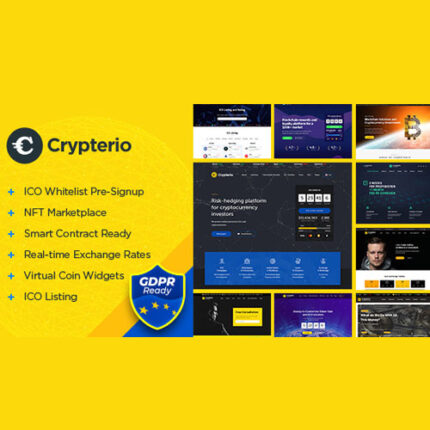 Crypterio NFT and Crypto Landing Page WordPress Theme