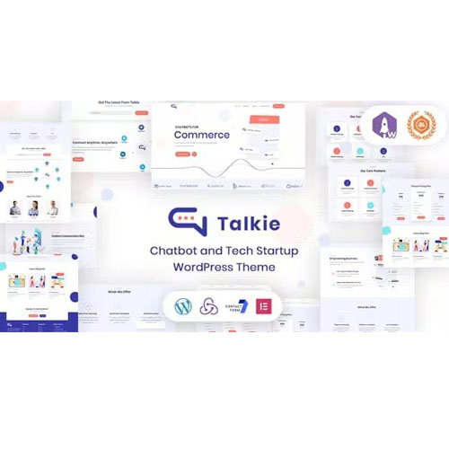talkie Talkie Chatbot and Tech Startup WordPress Theme - Image 1